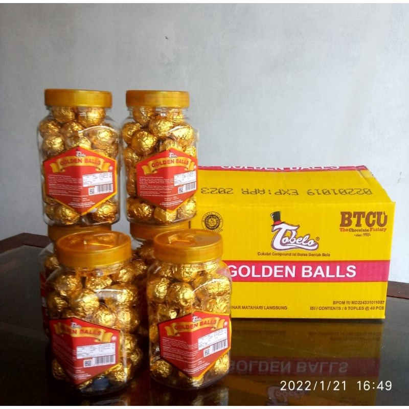 

Cokelat Tobelo Golden Balls 1dus isi 6toples Kemasan Baru