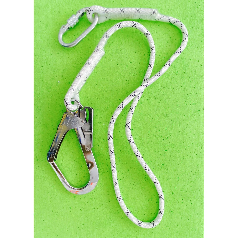 CARABINER + TALI KARMANTEL PENGIKAT BODY HARNESS SINGLE HOOK BESAR