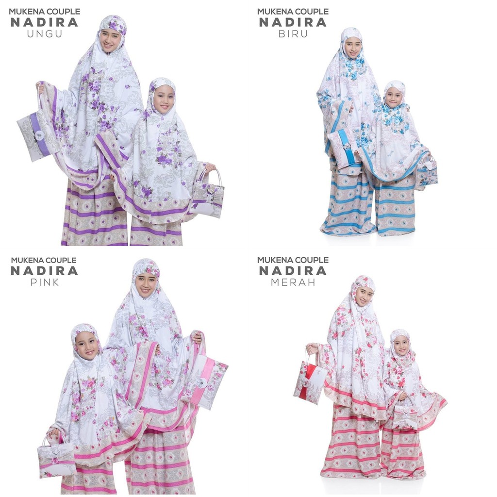 Mukena Bali Couple Ibu dan Anak Motif Shabby Chic Nadira