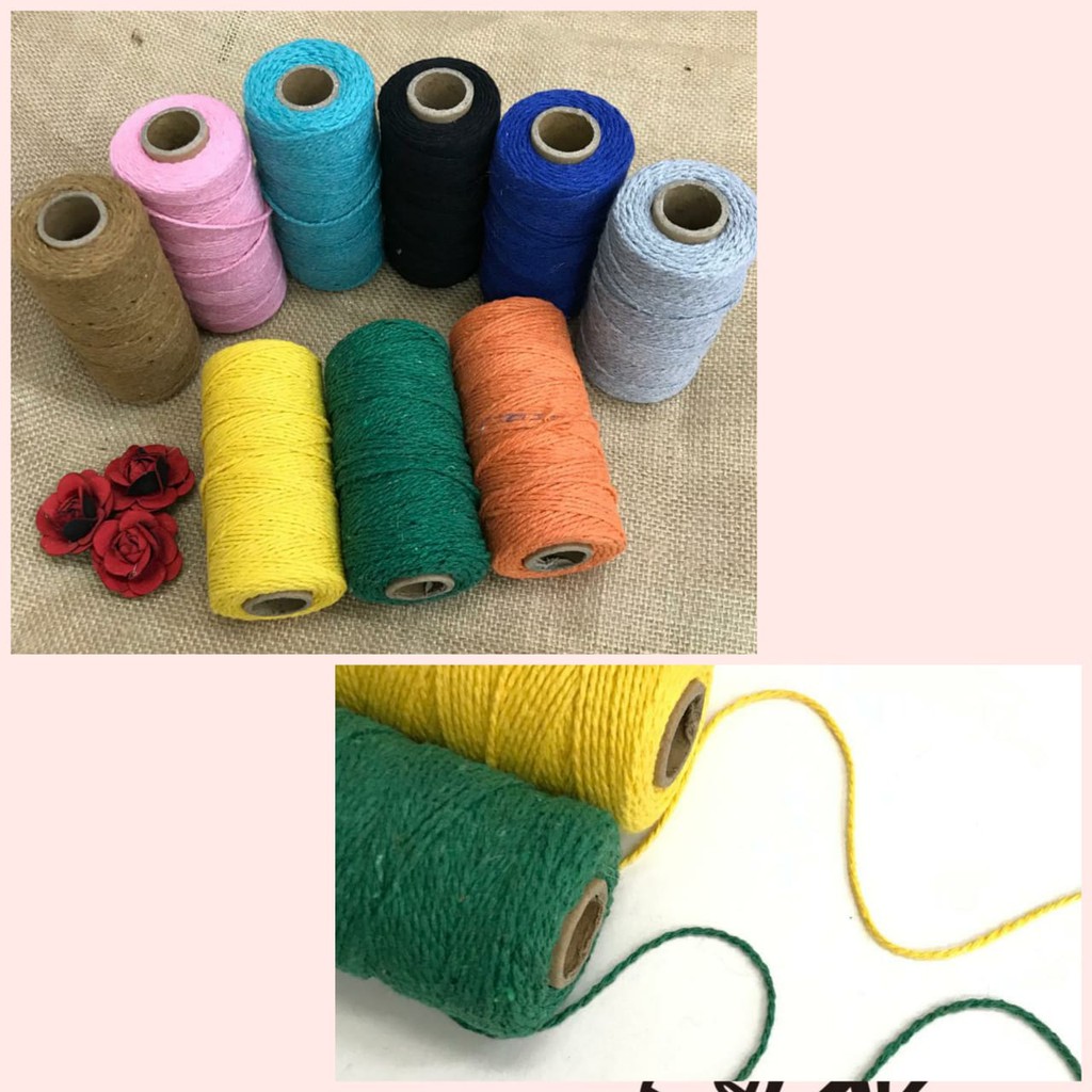 1 BUAH - 2MM TALI KATUN | BAKERS TWINE SATU WARNA