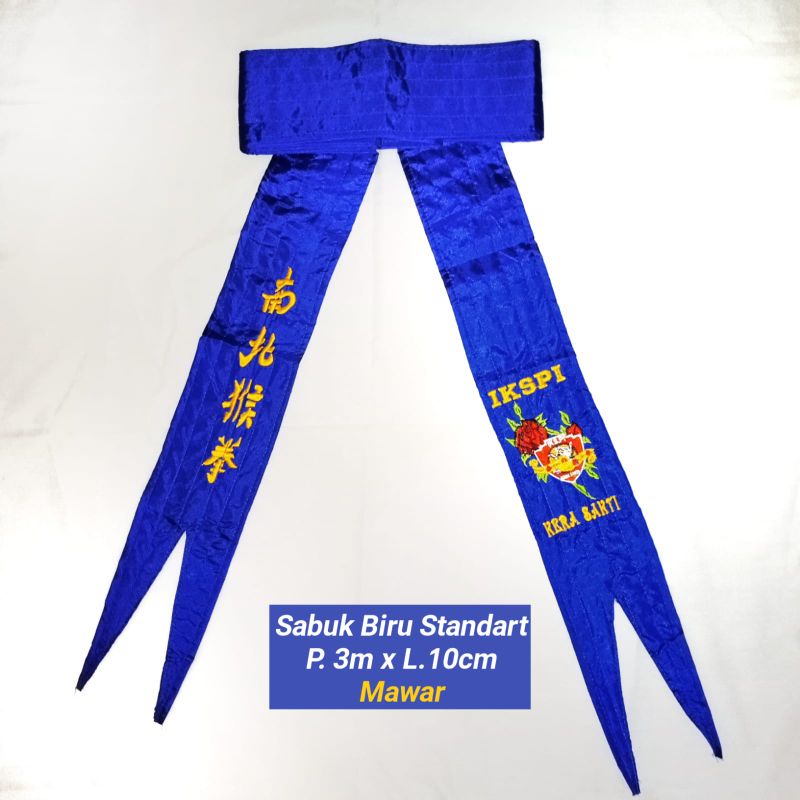 Cod.(mawar)Sabuk Biru Standart IKS.PI KERA SAKTI. sabuk Beladiri pencak Silat