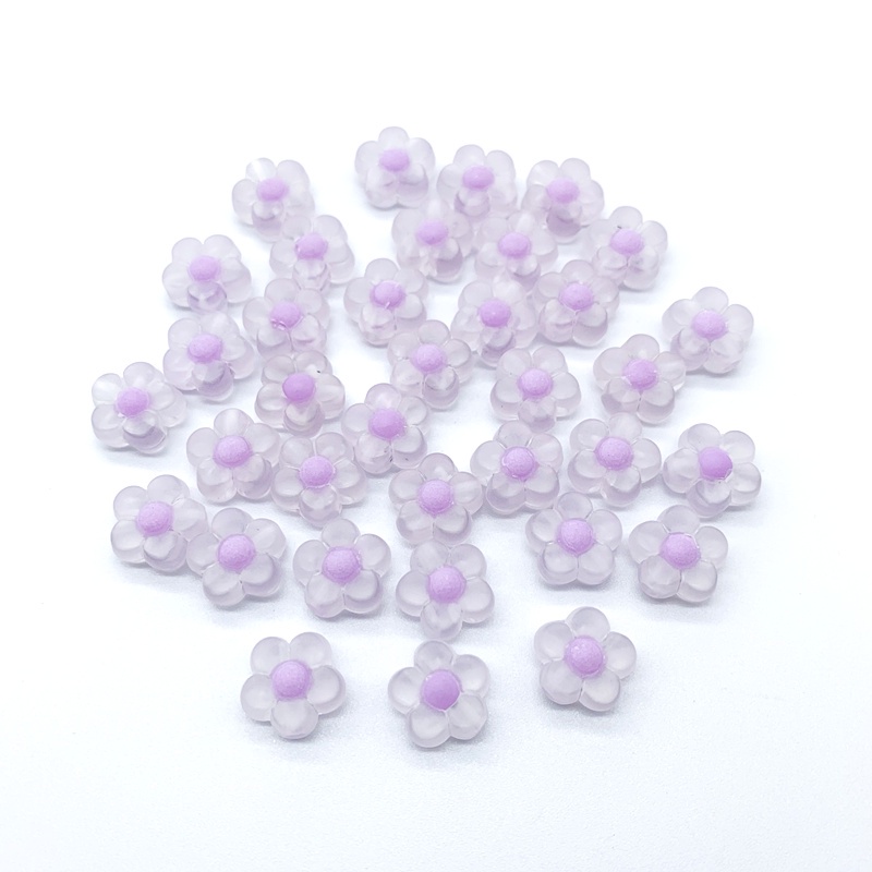 30pcs / Lot Manik-Manik Akrilik Transparan Motif Bunga Plum Blossom Ukuran 12mm Untuk Aksesoris Perhiasan DIY