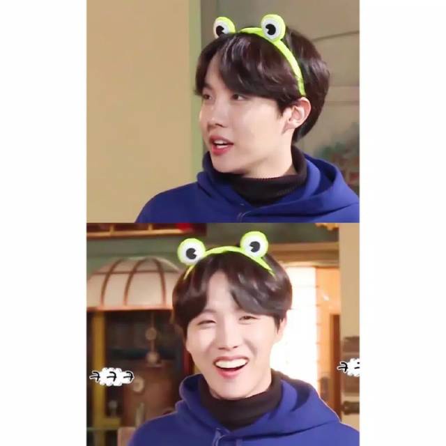 Bando Rambut Motif Mata Katak BANDO TAEKOOK RUN BTS / Headband Frog Lucu / Bando Kodok Bandana Masker Aksesoris Rambut F729