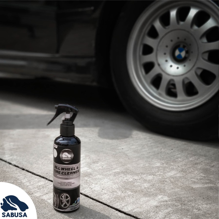 Sabusa All Wheel &amp; Tire Cleaner Pembersih Velg Mobil Motor Iron Remover 250ml membersihkan debu dan kerak pada emblem logo