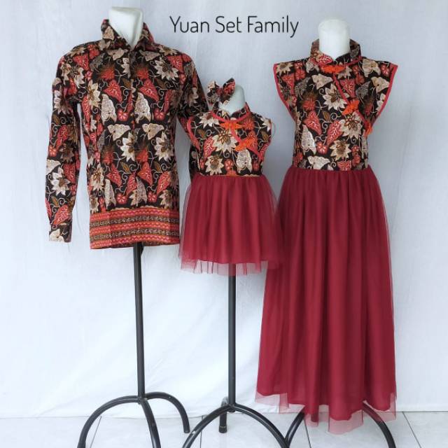 ETHNICKIDSWEAR - YUAN FAMILY SET CHEONGSAM COUPLE KELUARGA BATIK IMLEK