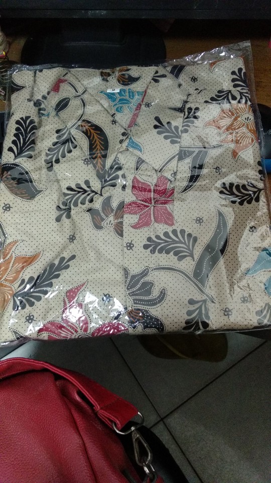 New Bisa Cod Batik Hrb026 Kenongo Hem Pendek Padi Pekalongan M L Xl Batik Pria Murah Modern Grosir