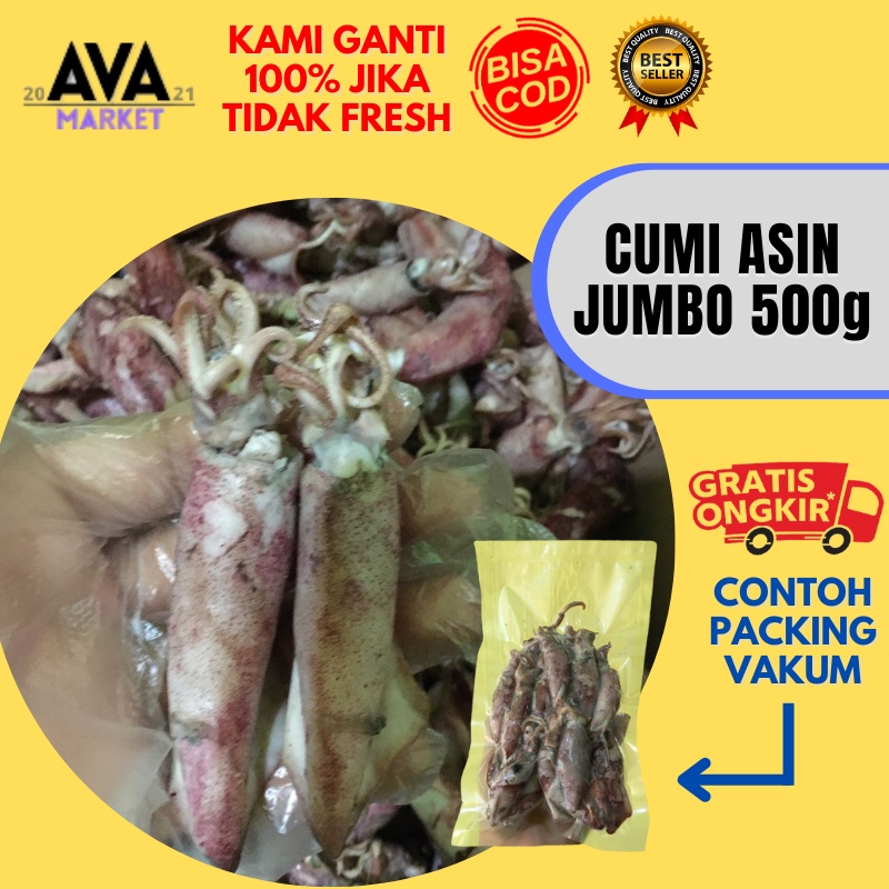 

Cumi Asin Fresh Size JUMBO 500 Gram