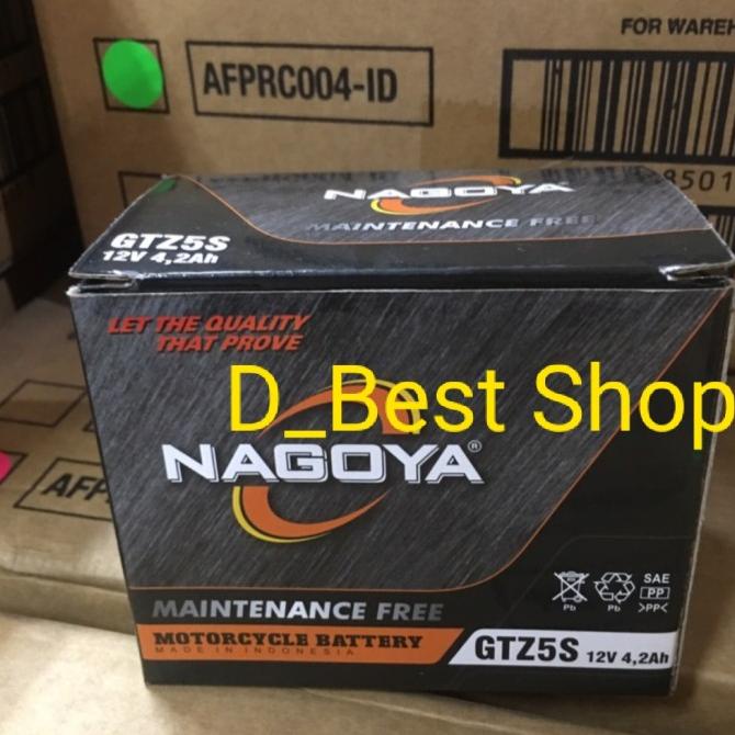 ORIGINAL  Aki / accu motor NAGOYA GTZ5S - MF aki kering