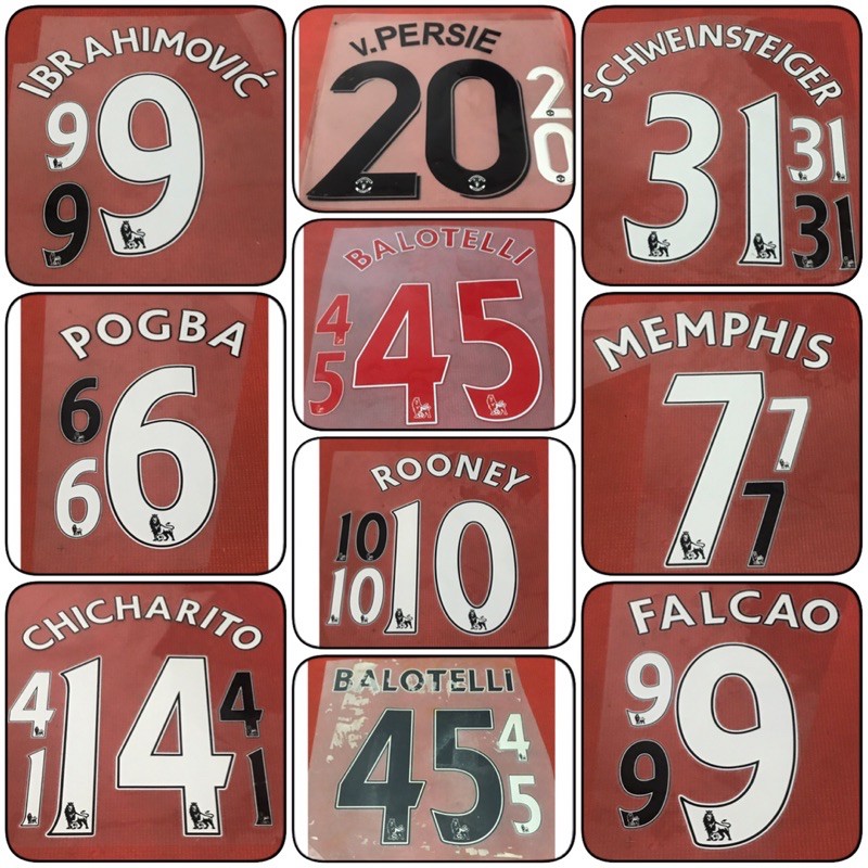 CUCI GUDANG font nameset jersey bola / futsal sablon digital grade ori thailand