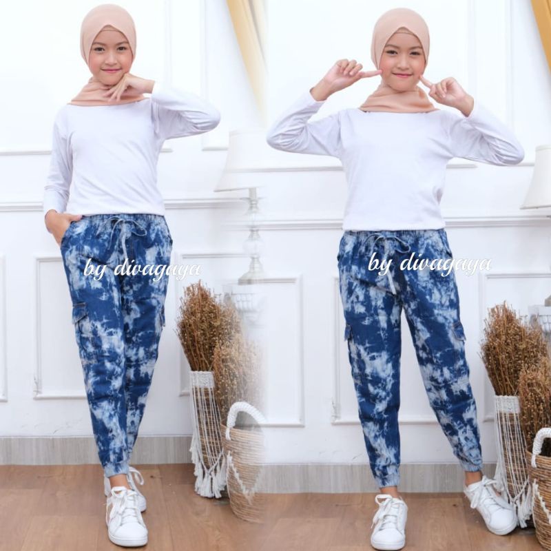 JOGER ANAK PEREMPUAN MOTIF TIE DYE