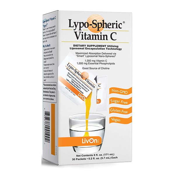 Lypo Spheric Vitamin C Liposomal 1000 mg Vegan 30 Packets Vit C1000