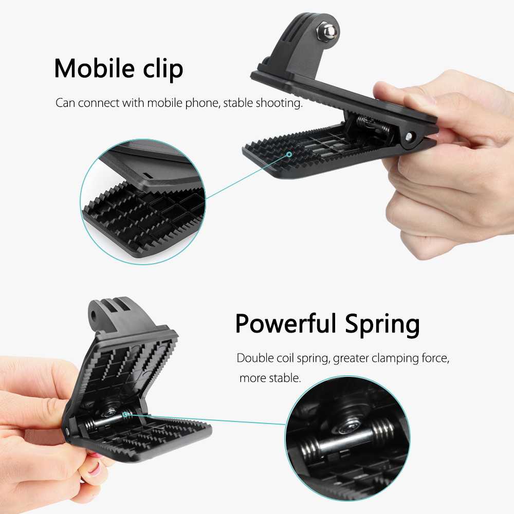 (BISA COD) FTIHSHPVamson Clip Clamp Mount 360 Rotary for GoPro /  Yi - VP512