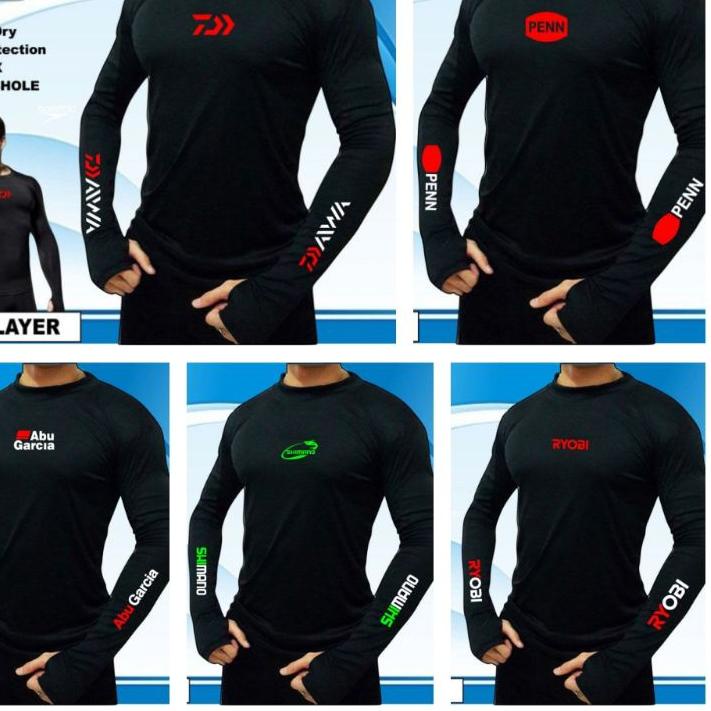 kaos lengan panjang mancing pelindung panas matahari ,,