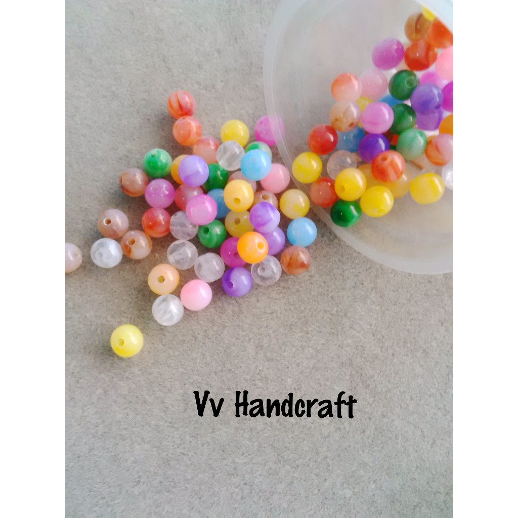 

Mote Clear Bola / Akrilik corak 8mm 11.500/bks