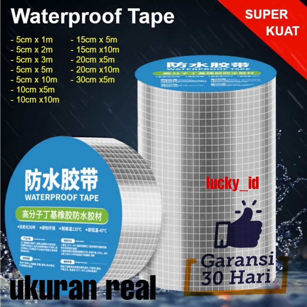 LAKBAN ANTI BOCOR ALUMUNIUM FOIL TAPE ANTI BOCOR BUTYL WATERPROOF TAHAN PANAS TAHAN AIR