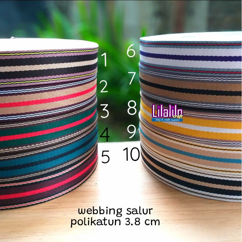 WEBBING POLIKATUN SALUR 3.8 CM / WEBBING POLIHALUS 3.8 CM