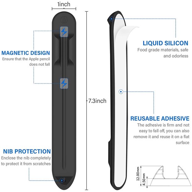 Stylus Pen Holder Touch Screen Capacitor Self Adhesive Grip Silicone