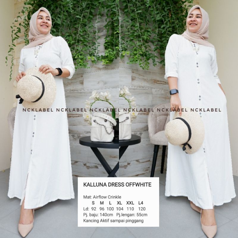 Atasan Wanita Gamis Kalluna Dress Original by NCK Label