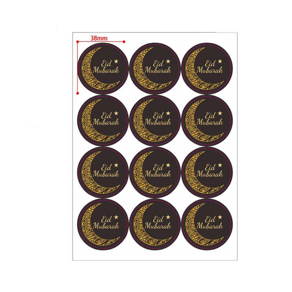 Nanas 120Pcs Sticker Lebaran Eid Mubarak Label Muslim Ramadhan