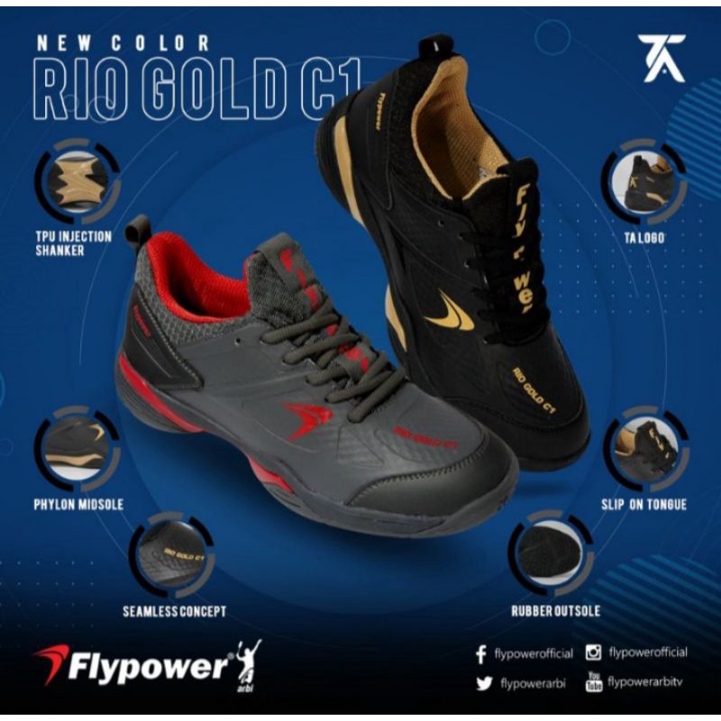 SEPATU FLYPOWER RIO GOLD C1 ORIGINAL