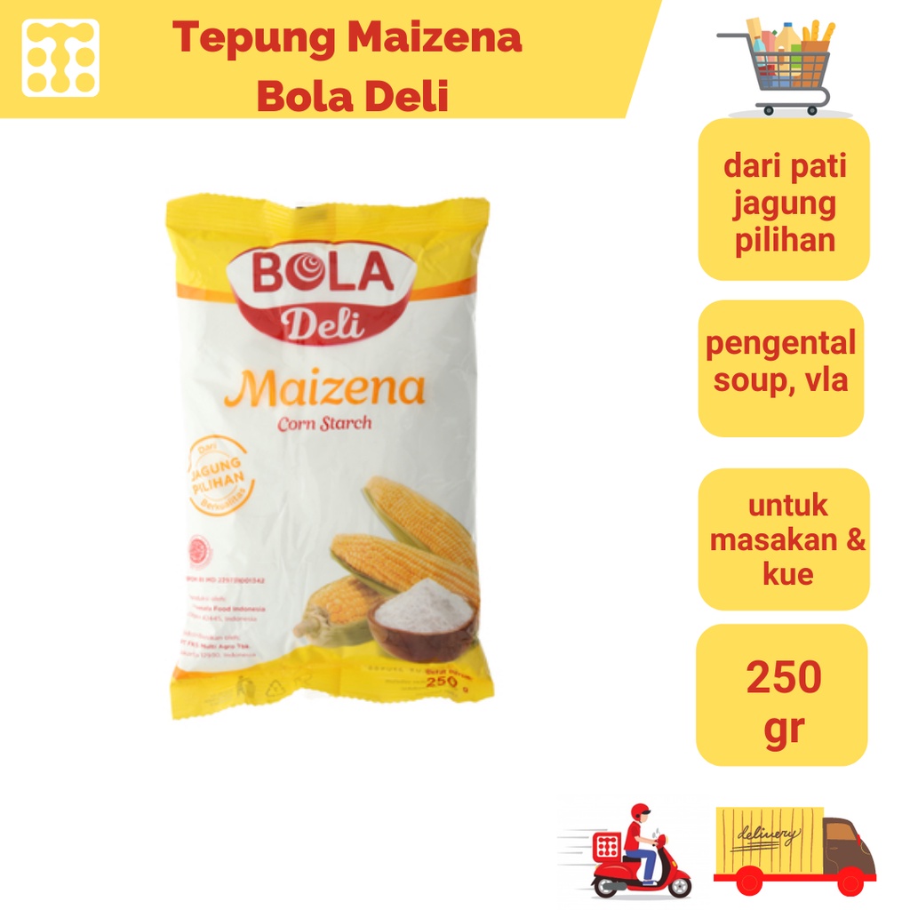 

Tepung Maizena Bola Deli 250 Gr / Tepung Dari Pati Jagung