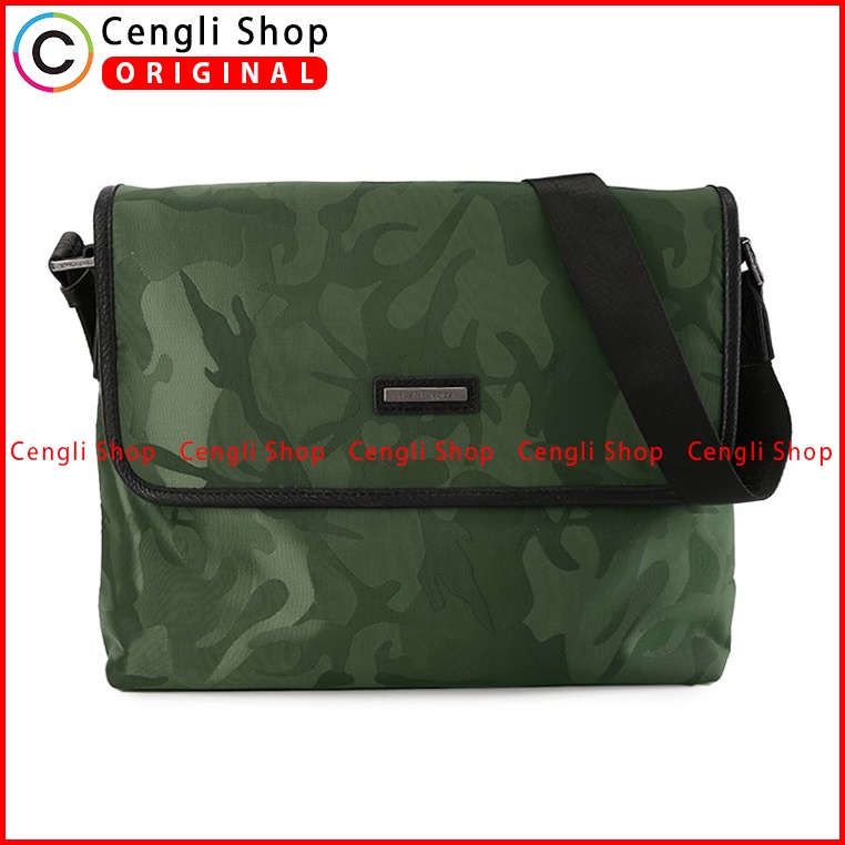 TAS SELEMPANG PRIA HUSH PUPPIES SLING BAG ORIGINAL HIJAU GREEN HM108