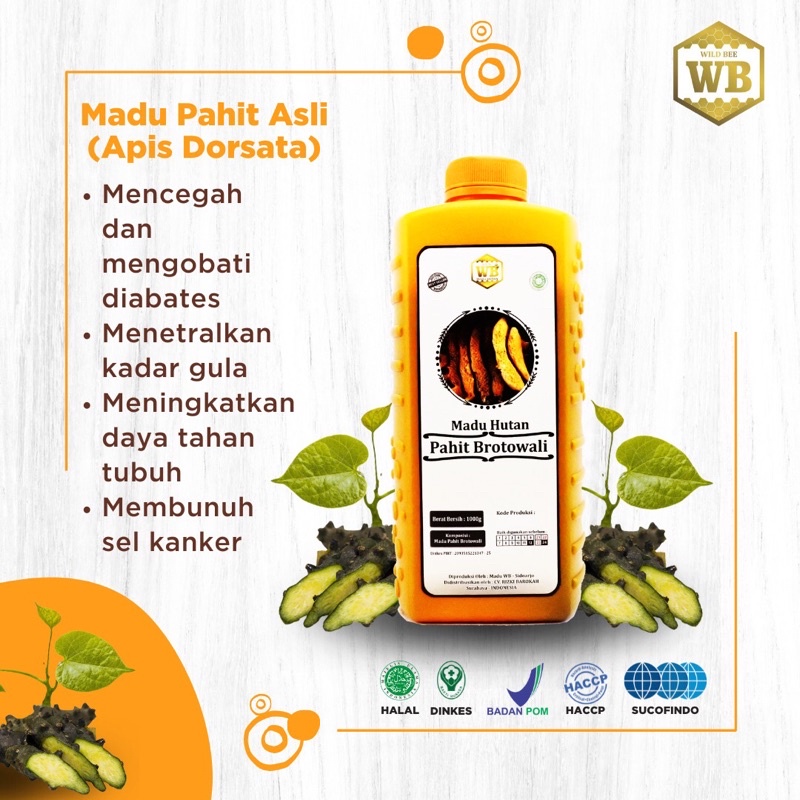

[COD] Madu Pahit Brotowali 1000gr / Lebah Apis Dorsata -Garansi Murni & Asli 100%
