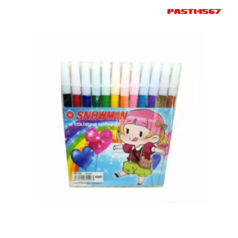 

SPIDOL 12 WARNA SNOWMAN MURAH@1set