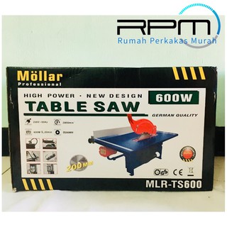 Mollar Mesin Potong Kayu Meja 8 inch-    Table Saw 20 mm MLR