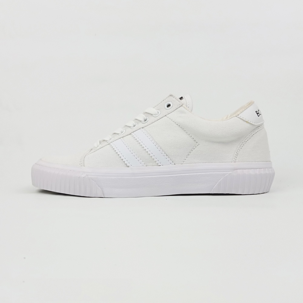 Sepatu Sneakers Casual Pria Wanita Brand Boyscode Original Vulcanized White Putih Outsole Gerigi