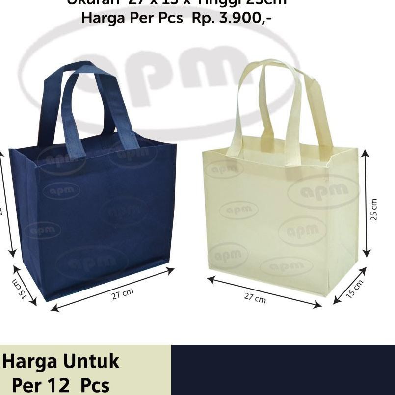 

✱ Tas Spunbond Jahit Kue Brownies Ukuran 27x15x25cm ☁