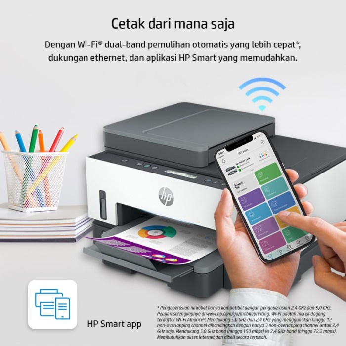 HP Smart Tank 750 All-in-One Printer Color Print Scan Copy Wireless