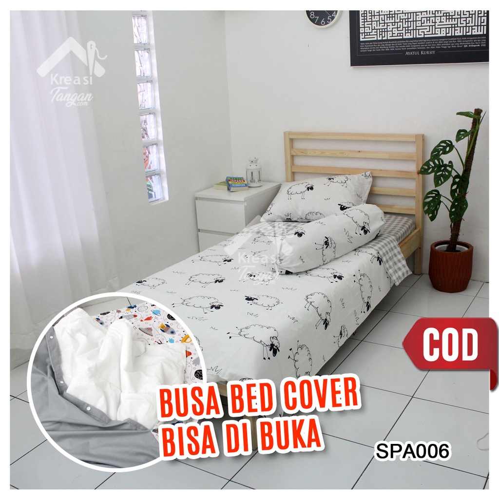 SET BED COVER ANAK KANCING + BEDCOVER SPA006