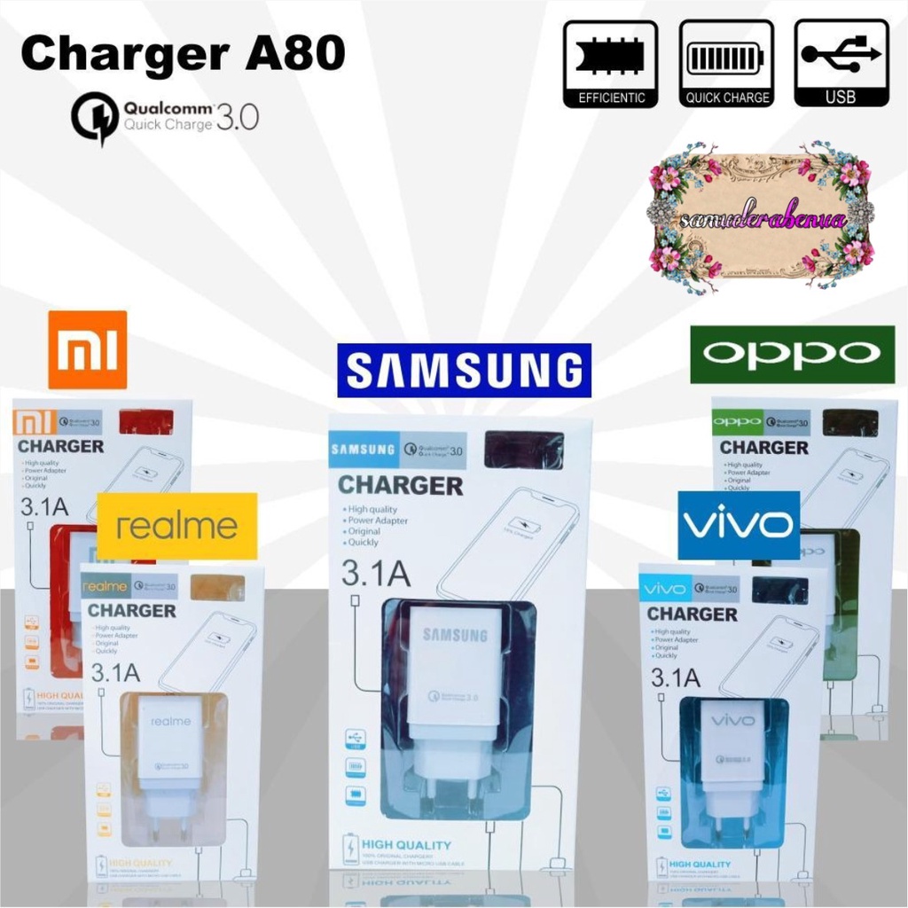 BM048 A80 Cashan Cashan REALME 3Amper QUALCOM micro fast Charging Anti meledak realme 2 3 5i pro c1 SB2960