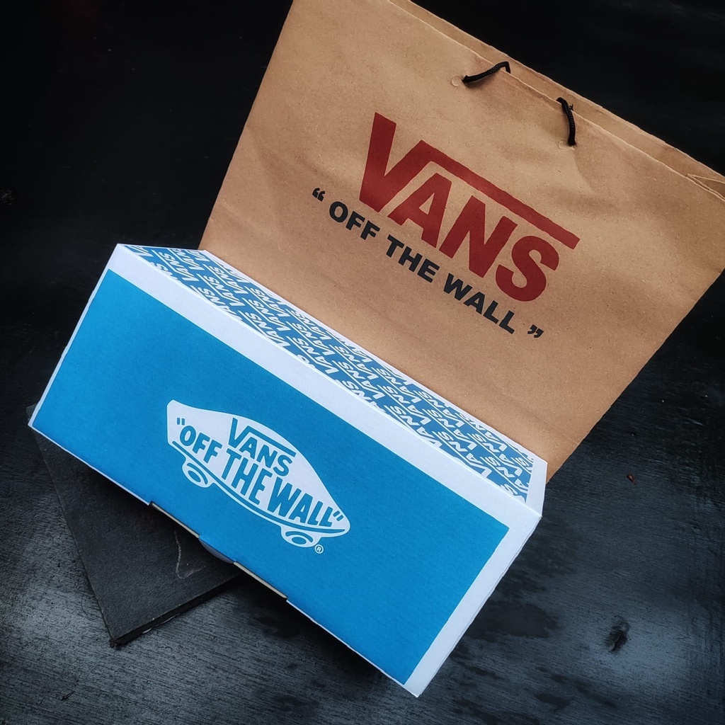 Paket Inner Box Vans dan Paperbag Vans, Box Sepatu Bahan Tebal dan Berkualitas