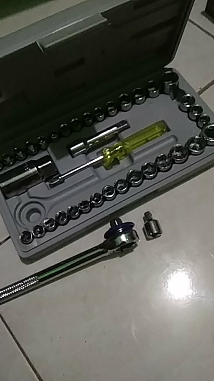 Kunci Socket Sok Shock Tool Kit Wrench Ring 40 Pcs Set 40pcs