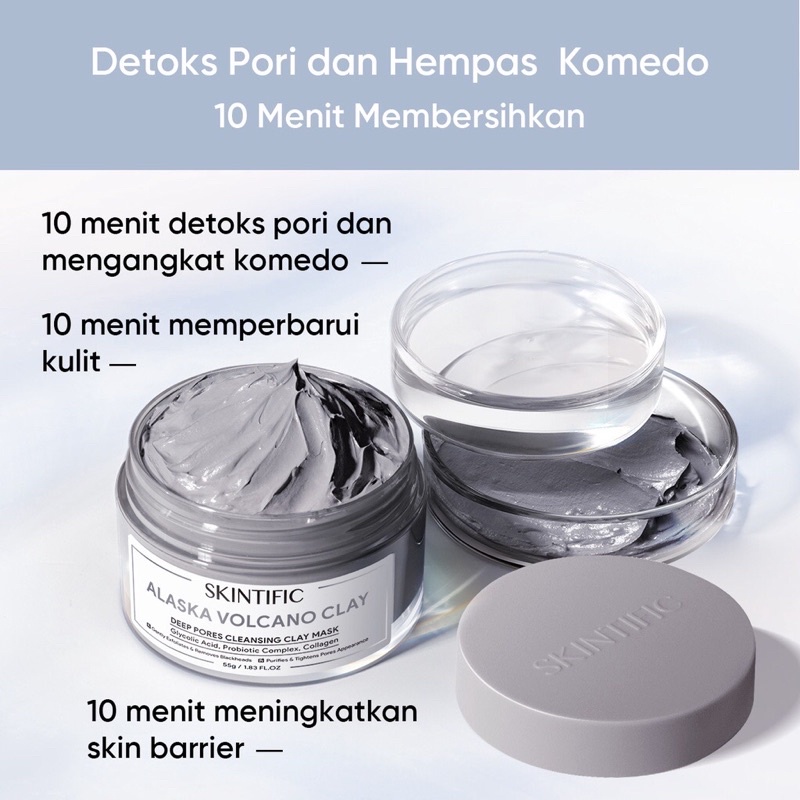 Skintific Alaska Volcano Clay Deep Pores Cleansing Clay Mask