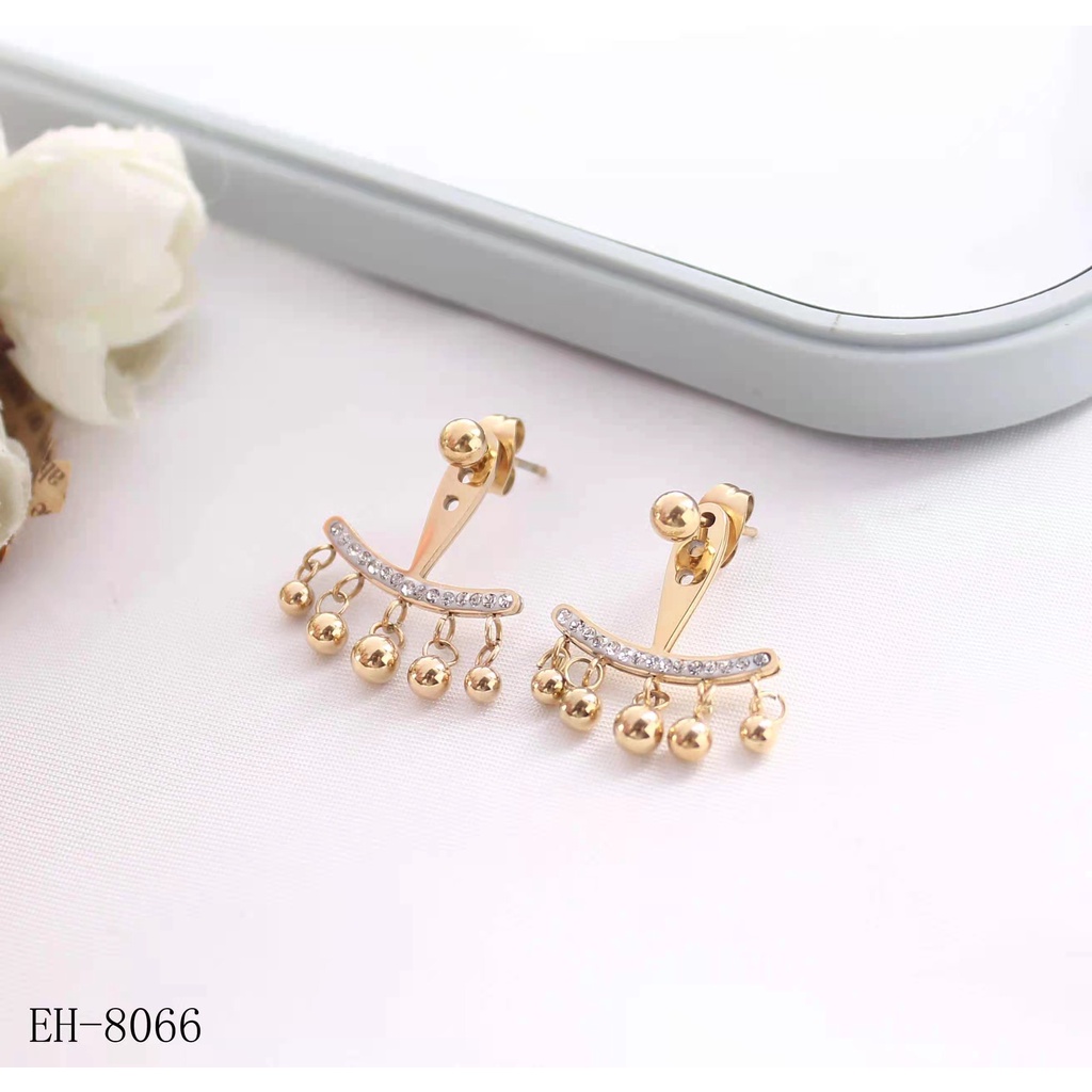 Anting titanium biji bola perhiasan fashion 0019,8066