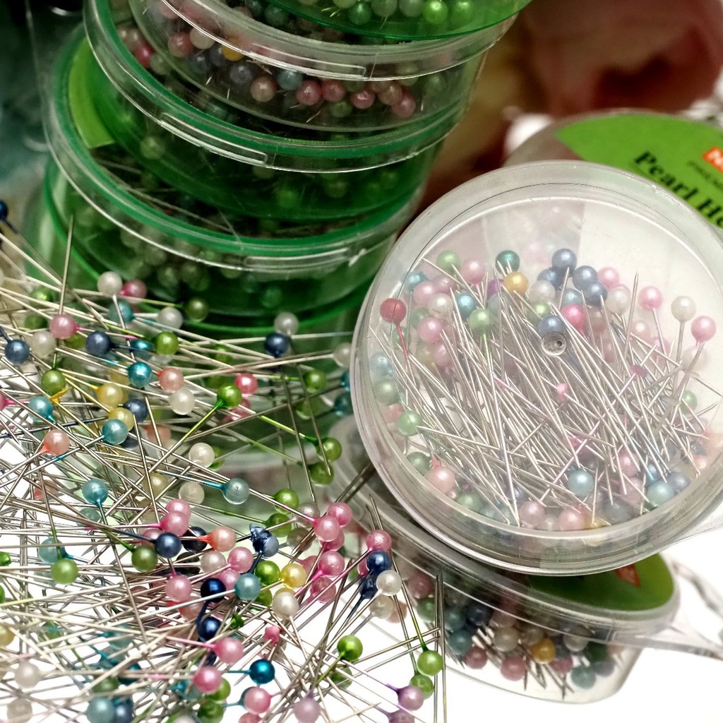 Jarum Pentul ISI BANYAK Hijab Mutiara / Jarum Hijab Premium / Pearl Head Pins Murah Grosir