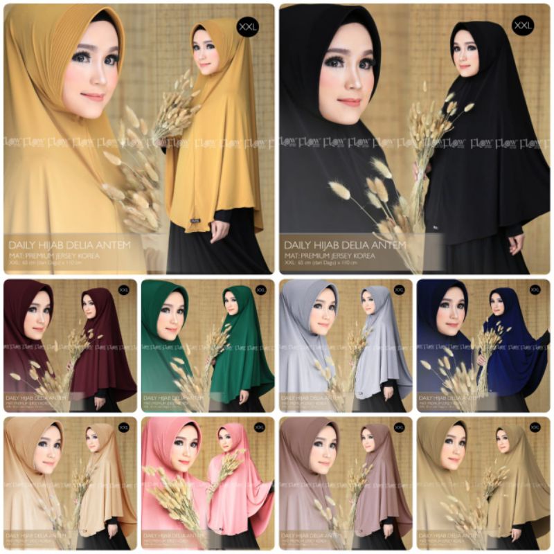 Daily Hijab DELIA Antem XXL Ori FLOW