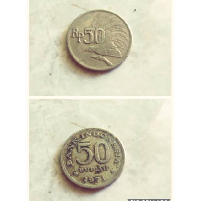 uang koin 50 rupiah tahun 1971