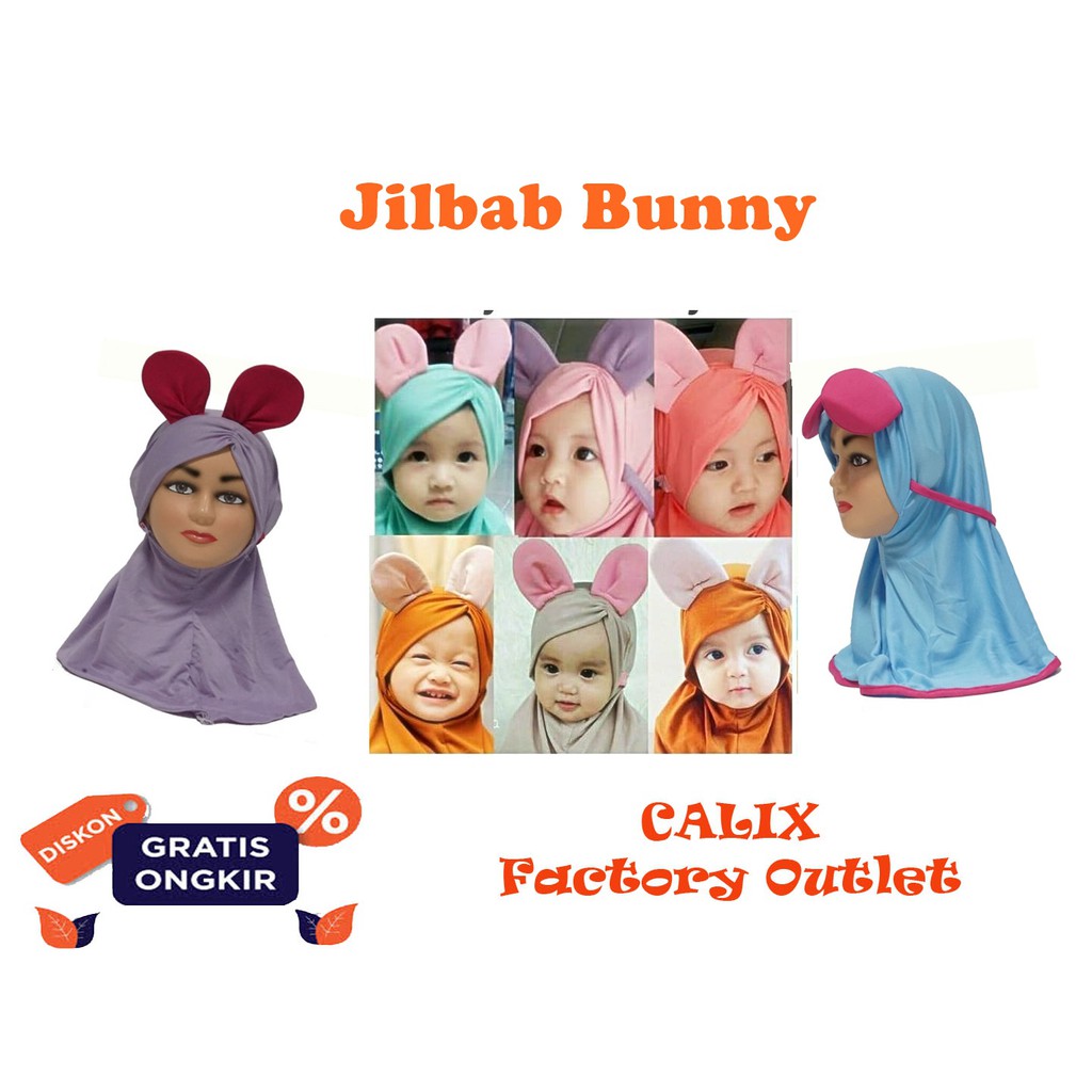 Jilbab Anak Hijab Baby Bunny Kerudung Anak Baju Muslim Anak