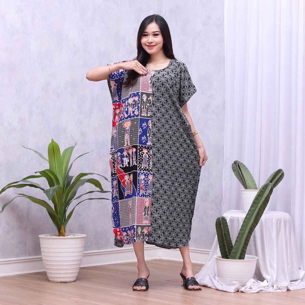 Daster Tedjo Memories Homedress Kelelawar Baju Tidur Rayon Pastel Baju Tidur Kartun Jumbo Santai