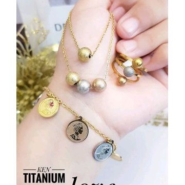 Titanium Set Perhiasan Wanita Warna Kombinasi 7922f