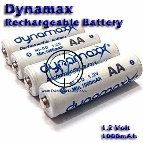 Battery Charger AA Dynamax 1.2v Ni-Mh Rechargeable Baterai Cas Isi Ulang Batre Jam Mainan A2 Charger