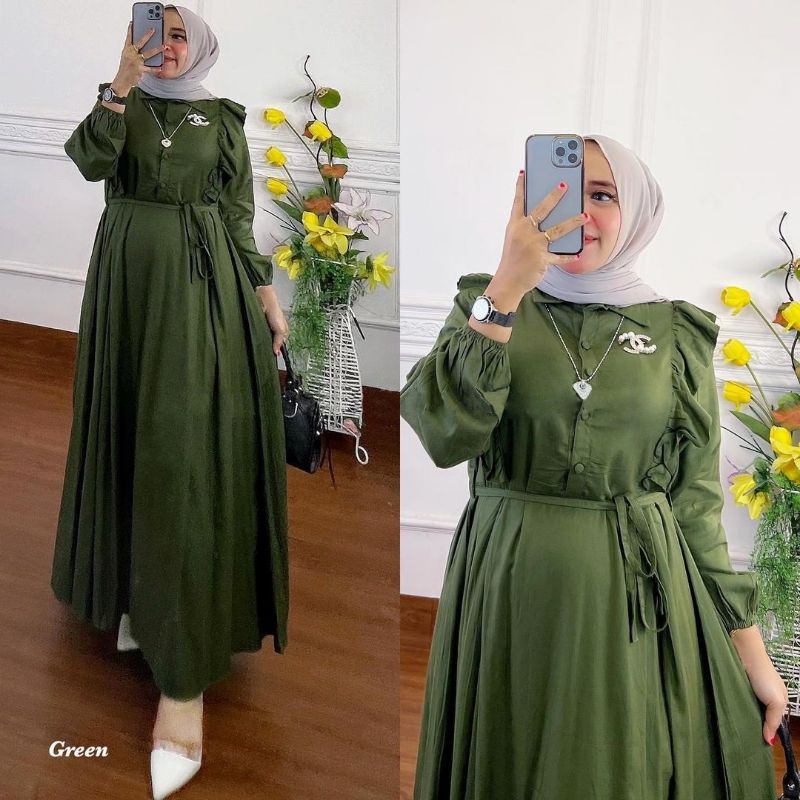 DRESS MUSLIM, baju wanita, baju gamis, dress, gamis, Baju gamis, fashion wanita, Dress Indira