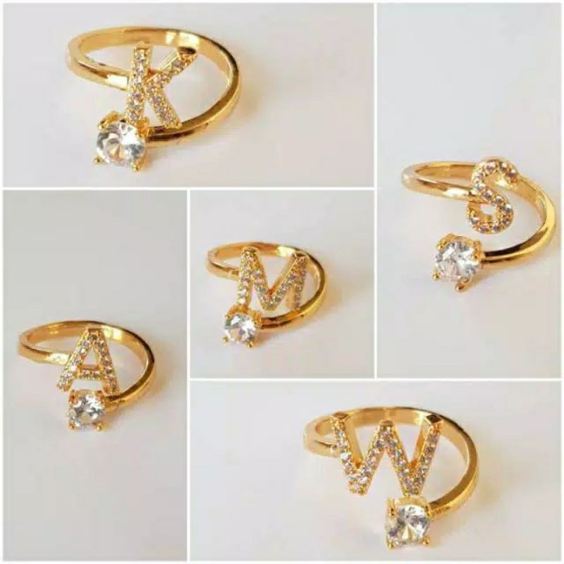 cincin anak-anak / cincin huruf A-Z