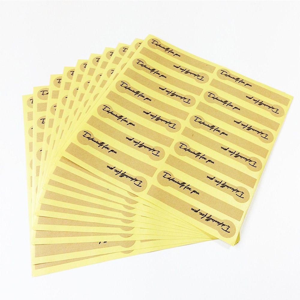 AUGUSTINA Sealing Label Craft DIY Dapur Kraft Kertas Toples Amplop Tag Hadiah