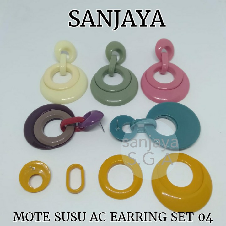 MOTE SUSU / MANIK SUSU / MANIK SUSU GLOSSY / MANIK SUSU BENTUK / MOTE SUSU AC EARRING SET