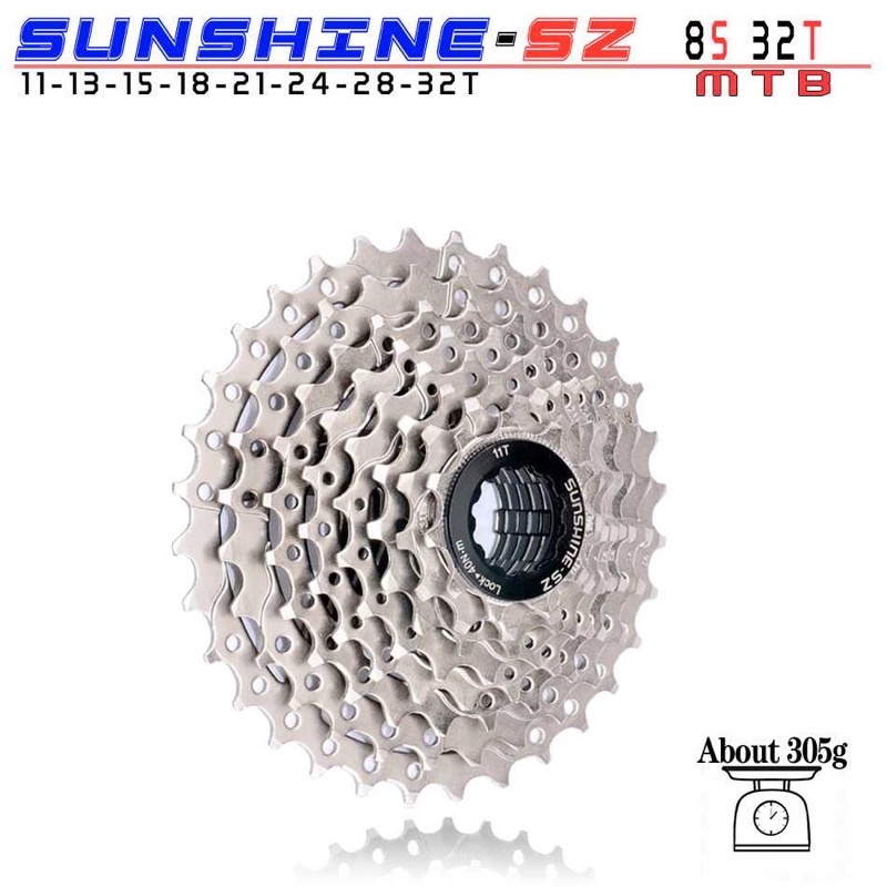 Sprocket Sepeda 8 Speed 11-32T Aluminium Sunshine JM-312